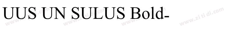 UUS UN SULUS Bold字体转换